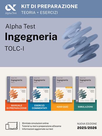 Alpha Test. Ingegneria. TOLC-I. Kit di preparazione. Per l’ammissione a Ingegneria, Informatica e Statistica. Ediz. MyDesk. Con Contenuto digitale per download e accesso online  - Libro Alpha Test 2024, TestUniversitari | Libraccio.it