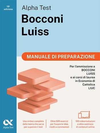 Alpha Test Bocconi Luiss 2026-2027. Kit di preparazione Plus. Per test di Economia. Con piattaforma digitale adattiva e simulatore online - Alessandro Lucchese, Marco Pinaffo - Libro Alpha Test 2025, TestUniversitari | Libraccio.it