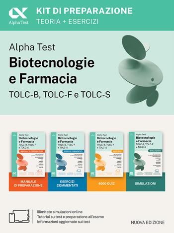 Alpha Test. Biotecnologie e Farmacia TOLC-B, TOLC-F e TOLC-S 2026-2027. Kit di preparazione. Per test di ammissione universitari, anche per TOLC-AV. Con piattaforma e simulatore online  - Libro Alpha Test 2025, TestUniversitari | Libraccio.it