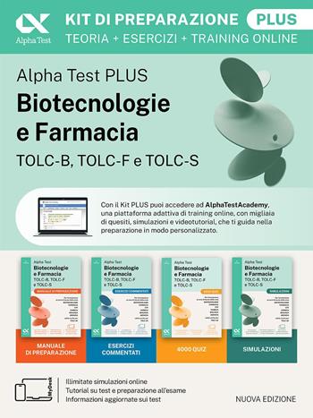 Alpha Test Biotecnologie e Farmacia TOLC-B, TOLC-F e TOLC-S 2026-2027. Kit di preparazione Plus. Per test di ammissione universitari, anche per TOLC-AV. Con piattaforma e simulatore online  - Libro Alpha Test 2025, TestUniversitari | Libraccio.it