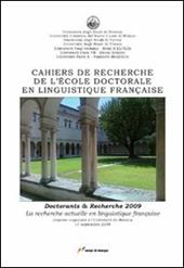 Cahiers de recherche de l'École doctorale en linguistique française