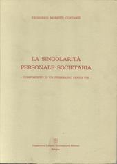 La singolarità personale societaria