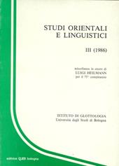 Studi orientali e linguistici. Vol. 3