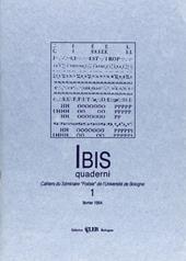 Ibis. Quaderno. Vol. 1
