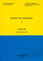 Papers on grammar. Vol. 1