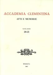 Accademia Clementina. Atti e memorie. Nuova serie (20-21)