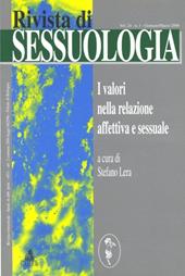 Rivista di sessuologia (2000). Vol. 1: I valori nella relazione affettiva e sessuale.
