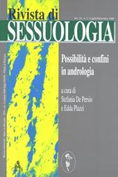 Rivista di sessuologia (2000). Vol. 3: Possibilità e confini in andrologia.