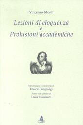 Lezioni di eloquenza e prolusioni accademiche