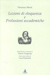 Lezioni di eloquenza e prolusioni accademiche