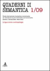 Quaderni di semantica (2009). Vol. 1