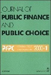 Journal of public finance and public choice. Economia delle scelte pubbliche (2000). Vol. 1