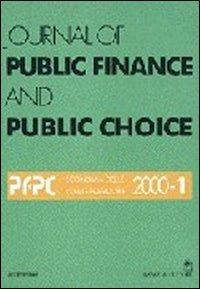 Journal of public finance and public choice. Economia delle scelte pubbliche (2000). Vol. 1 - Domenico Da Empoli - Libro Gangemi Editore 2001 | Libraccio.it
