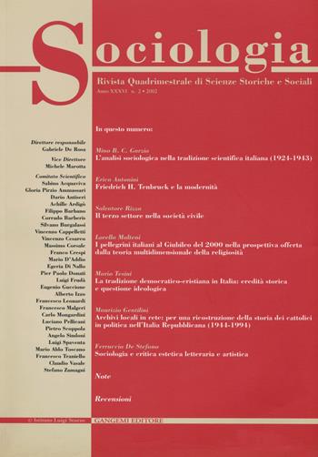 Sociologia. Rivista quadrimestrale di scienze storiche e sociali (2002). Vol. 2 - Gabriele De Rosa - Libro Gangemi Editore 2015, Periodici | Libraccio.it