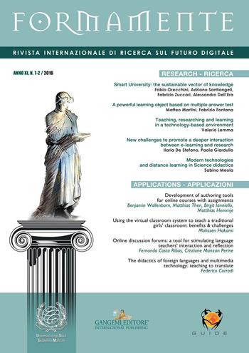 Formamente. Rivista internazionale sul futuro digitale (2016). Ediz. bilingue. Vol. 1-2  - Libro Gangemi Editore 2017 | Libraccio.it