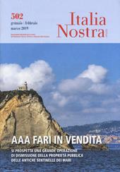 Italia nostra (2019). Vol. 502: AAA fari in vendita (Gennaio-marzo).