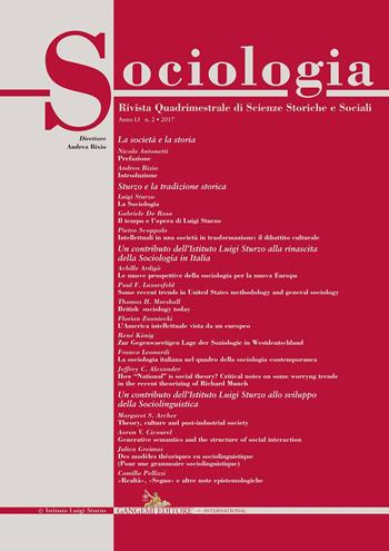 Sociologia. Rivista quadrimestrale di scienze storiche e sociali (2017). Vol. 2  - Libro Gangemi Editore 2017, Periodici | Libraccio.it