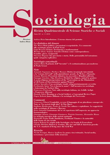 Sociologia. Rivista quadrimestrale di scienze storiche e sociali (2018). Vol. 1  - Libro Gangemi Editore 2018, Periodici | Libraccio.it