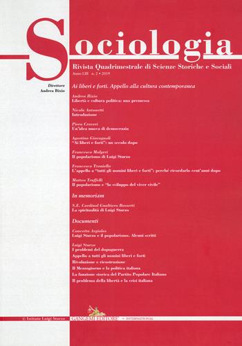 Sociologia. Rivista quadrimestrale di scienze storiche e sociali (2019). Vol. 2  - Libro Gangemi Editore 2019, Periodici | Libraccio.it