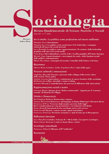 Sociologia. Rivista quadrimestrale di scienze storiche e sociali (2020). Vol. 1  - Libro Gangemi Editore 2020, Periodici | Libraccio.it
