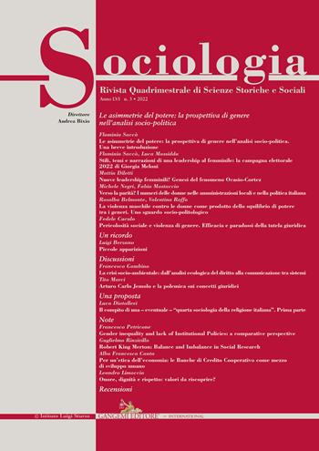 Sociologia. Rivista quadrimestrale di scienze storiche e sociali (2022). Vol. 3  - Libro Gangemi Editore 2023, Periodici | Libraccio.it