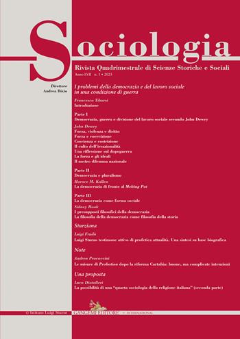Sociologia. Rivista quadrimestrale di scienze storiche e sociali (2023). Vol. 1  - Libro Gangemi Editore 2023 | Libraccio.it