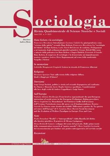 Sociologia. Rivista quadrimestrale di scienze storiche e sociali. Ediz. italiana e inglese (2023). Vol. 3  - Libro Gangemi Editore 2024, Periodici | Libraccio.it
