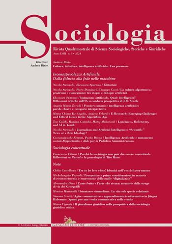 Sociologia. Rivista quadrimestrale di scienze storiche e sociali. Ediz. italiana e inglese (2024). Vol. 3  - Libro Gangemi Editore 2025, Sociologia | Libraccio.it