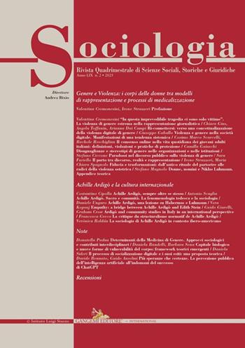 Sociologia. Rivista quadrimestrale di scienze storiche e sociali (2025). Vol. 2  - Libro Gangemi Editore 2025, Sociologia | Libraccio.it