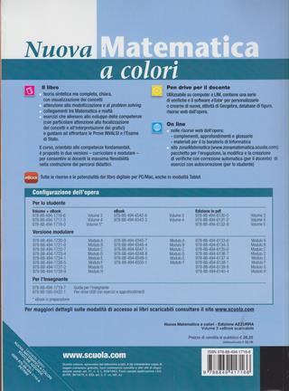 Nuova matematica a colori. Ediz. azzurra. Con CD-ROM. Con espansione online. Vol. 3: Scomposizioni, frazioni algebriche ed equazioni frazionarie. Algebra - Leonardo Sasso - Libro Petrini 2012 | Libraccio.it