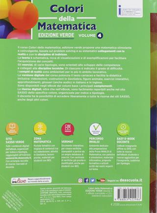 Colori della matematica. Ediz. verde. Con e-book. Con espansione online. Vol. 4 - Leonardo Sasso, Enrico Zoli - Libro Petrini 2019 | Libraccio.it