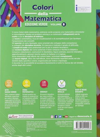 Colori della matematica. Ediz. verde. Con e-book. Con espansione online. Vol. 5 - Leonardo Sasso, Enrico Zoli - Libro Petrini 2019 | Libraccio.it