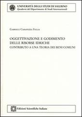 Oggettivazione e godimento delle risorse idriche
