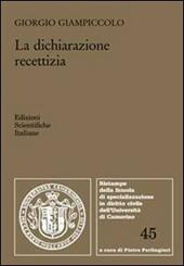 La dichiarazione recettizia