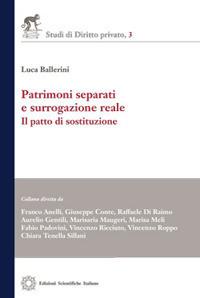 Patrimoni separati e surrogazione reale. Il patto di sostituzione - Luca Ballerini - Libro Edizioni Scientifiche Italiane 2016, Studi di diritto privato | Libraccio.it