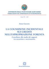 La cognizione incidentale sui crediti nell'espropriazione forzata. Contributo allo studio dei rapporti tra esecuzione e accertamento