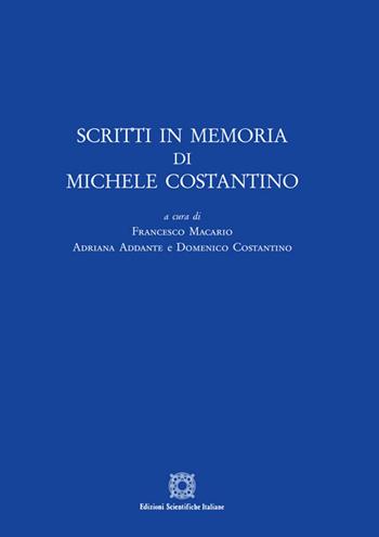 Scritti in memoria di Michele Costantino  - Libro Edizioni Scientifiche Italiane 2019 | Libraccio.it