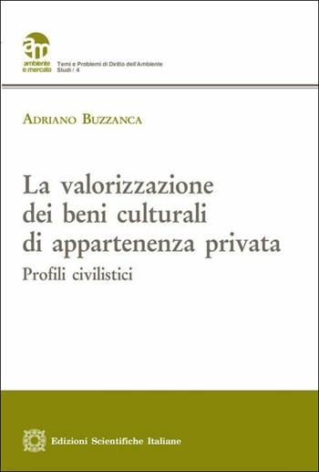 La valorizzazione dei beni culturali di appartenenza privata - Adriano Buzzanca - Libro Edizioni Scientifiche Italiane 2019, Ambiente e mercato | Libraccio.it