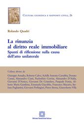 La rinunzia al diritto reale immobiliare