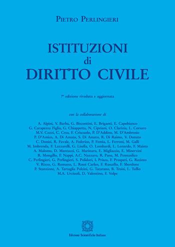 Istituzioni di diritto civile - Pietro Perlingieri - Libro Edizioni Scientifiche Italiane 2020, Manuali | Libraccio.it