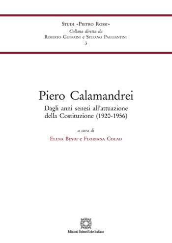 Piero Calamandrei. Dagli anni senesi all'attuazione della Costituzione (1920-1956)  - Libro Edizioni Scientifiche Italiane 2021, Univ. Siena-Studi di Pietro Rossi | Libraccio.it