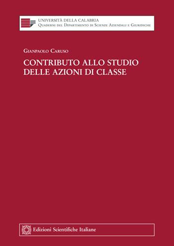 Contributo allo studio delle azioni di classe - Gianpaolo Caruso - Libro Edizioni Scientifiche Italiane 2021, Univ. Calabria-Quaderni del dipartimento di scienze aziendali e giuridiche | Libraccio.it