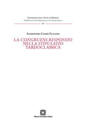 La congruens responsio nella stipulatio tardoclassica
