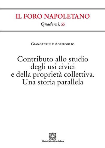 Contributo allo studio degli usi civici e della proprietà collettiva. Una storia parallela - Giangabriele Agrifoglio - Libro Edizioni Scientifiche Italiane 2023, Quaderni de «Il Foro napoletano» | Libraccio.it