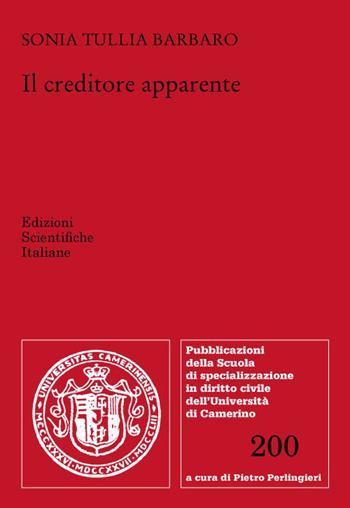 Il creditore apparente - Sonia Tullia Barbaro - Libro Edizioni Scientifiche Italiane 2023 | Libraccio.it