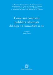 Corso sui contratti pubblici riformati dal d.lgs. 31 marzo 2023, n. 36