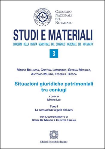 Situazioni giuridiche patrimoniali tra coniugi. Vol. 1  - Libro Edizioni Scientifiche Italiane 2024, Studi e Materiali. Quaderni | Libraccio.it
