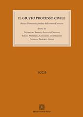 Il giusto processo civile (2025). Vol. 1