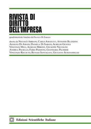 Rivista di diritto dell'impresa (2025). Vol. 2  - Libro Edizioni Scientifiche Italiane 2025 | Libraccio.it
