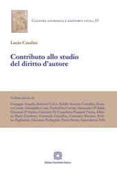 Contributo allo studio del diritto d'autore